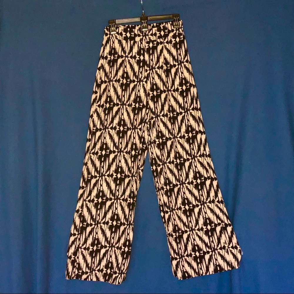 Stoosh Khaki Black Wide Leg Long Lounge Pants Wm S